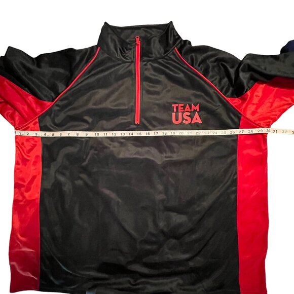 Starlight Men's Pullover Vintage 1/4 Zip Team USA Black Red Long Sleeve Size 3XL - Picture 7 of 11